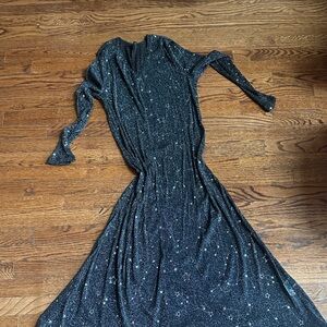 Elegant Black Glitter Dress